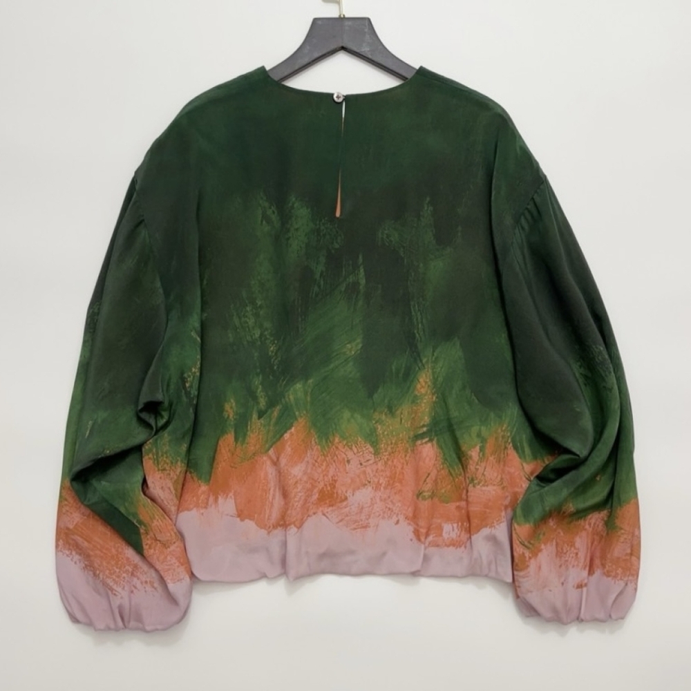 Dries Van Noten Capo Stretch-Silk Bubble Pullover Top - Picture 10 of 13